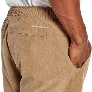 Eddie Bauer Men's UPF 50 Quick Dry Woven Tech Pull-On Shorts Ermine - Size L